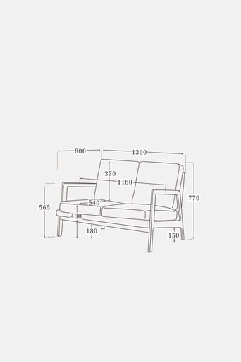 【受付明日5/10正午まで！】２人掛けソファ（オットマン付き）　MOMO NATURAL 