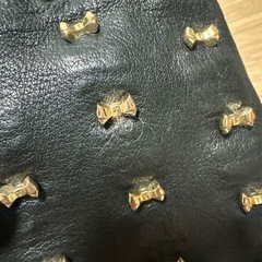 Ted Baker テッドベイカー レザー 手袋 黒 ブラック ゴールド リボンの画像