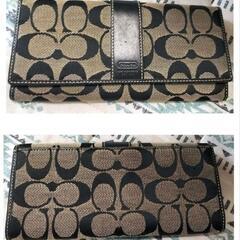 COACH　コーチ　シグネチャー　厚み薄め　　男女兼用　長財布　黒