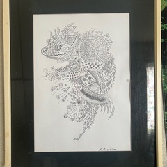 引き取り限定！自作絵画　ケント紙にGペン１発描き