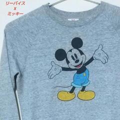 ディズニーリーバイスコラボ青パンミッキーヴィンテージ古着霜降りス...