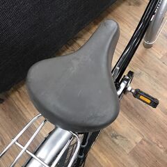 ママチャリ　変速あり　オートライト　26インチ　シルバー/黒　【ジャングルジャングルイズミヤ広陵店】の画像