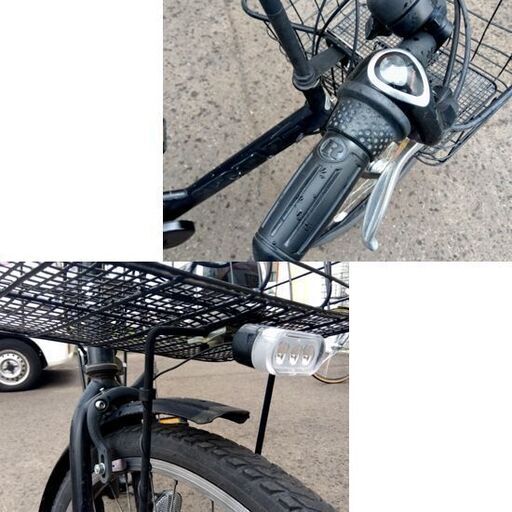 BRIDGESTONE 3段変速 自転車 ブラック/黒 26インチ 鍵×1本 シティ