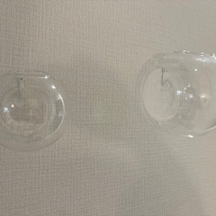 壁掛けガラス花瓶大小2個セット