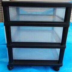 中古品 三段収納ケースの画像