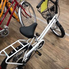 自転車　変速あり　20インチ　白　【ジャングルジャングルイズミヤ...