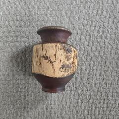(中古品)木の茶筒？と茶さじ