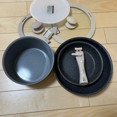 IH・ガス火 取っ手がとれる鍋・フライパン 7点セット(TORE...