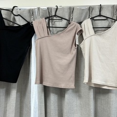 人気！完売品　アシメショルダータンクトップ[fo1088] GR...