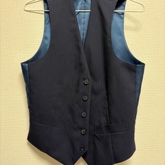 【美品•光沢で高級感！】ネイビーベスト