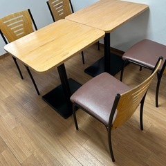 喫茶店のテーブル椅子8セット