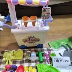 ねんど　アイスクリームカートセット
