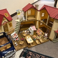 値下げ　シルバニアファミリー　人形、家　車の画像