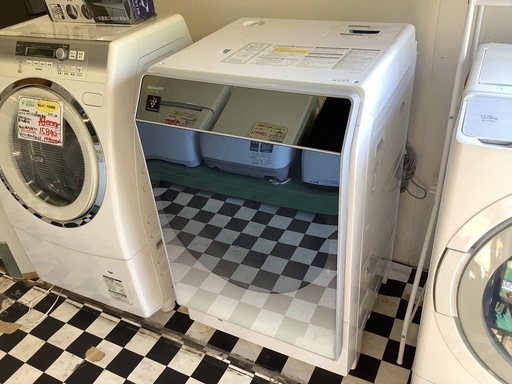 【リサイクルサービス八光】2018年製　シャープ　ドラム洗濯機　洗濯11kg/乾燥6kg　プラズマクラスター　ES-P110-SL