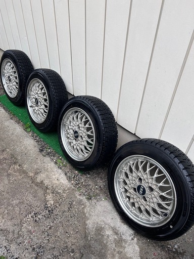 【当時物】BBS 14インチアルミホイール　タイヤセット