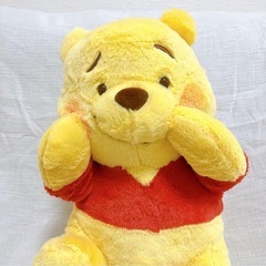【美品】新品タグ付き くまのプーさん てれかくし 超BIGぬいぐるみの画像