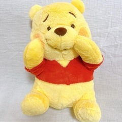 【美品】新品タグ付き くまのプーさん てれかくし 超BIGぬいぐるみの画像