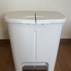 ゴミ箱　ペダル式　仕切り付き　30リットル程度