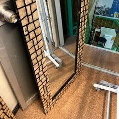 【中】ミラー　鏡　立てかけ鏡　立てかけミラー　スタンドミラー　オシャレ　おしゃれ【横60.5縦160.7】の画像