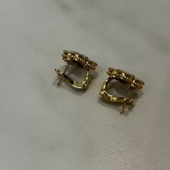 オニキスクローバーピアスの画像
