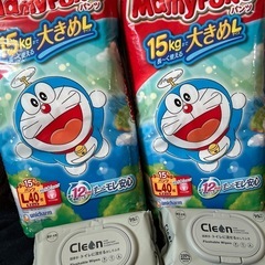 オムツLサイズ＋おしりふき
