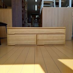 未使用訳あり 幅100 2段3杯 洋風チェスト ナチュラル 衣類収納　日本製 完成品 国産 大川家具 衣裳タンス モダン 天然木桐 チェストの画像