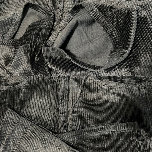 santa fe ブラックコーデュロイ プリーツパンツ