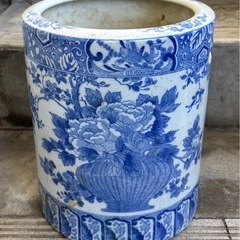 中古◆火鉢◆灰入り◆約直径21.5×25cm