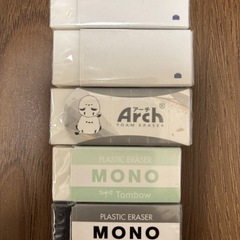 新品　消しゴム　5個の画像