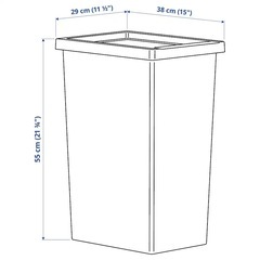 【日時指定有り‼️】IKEA ふた付きゴミ箱　ホワイト　42 ℓの画像