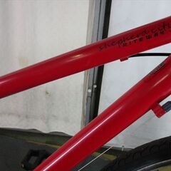 E269★26800円★整備済み クロスバイク中古自転車 【ライトウェイ　シェファードシティ　赤　38㎝】の画像