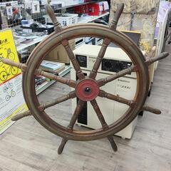 大型 木製 操舵輪 120cm