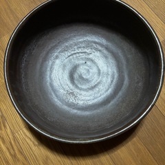 ⑦シックなお色　シンプルな大鉢　陶器　作家物　窯印あり　