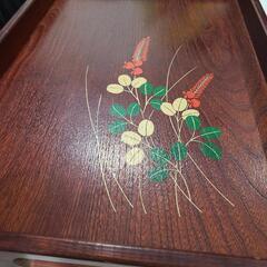 昭和レトロお盆トレー木製の画像