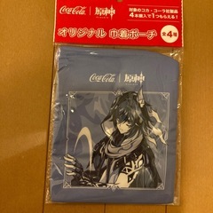 コカコーラ　原神　オリジナル巾着ポーチ　紫
