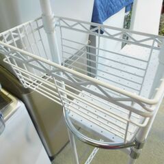 Home ERECTA ホームエレクタ スチールラック ランドリーラック パンチングシェルフ サイドハンドル かご付きの画像