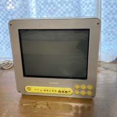 【ジャンク品】 シャープブラウン管テレビ　黄色🟡　の画像