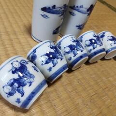 ★お銚子 お猪口 酒器セット レトロの画像