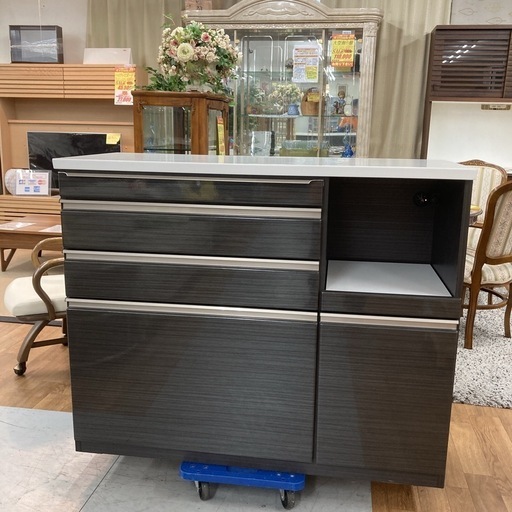 ジモティー限定価格！ S285 ⭐ 大塚家具購入品 ティアイアイ キッチンカウンター ソフトクローズ搭載 幅119.3cm USED 綺麗