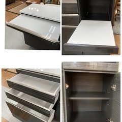 ジモティー限定価格！ S285 ⭐ 大塚家具購入品 ティアイアイ キッチンカウンター ソフトクローズ搭載 幅119.3cm USED 綺麗の画像