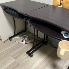 【2台セット】パソコンデスク　パソコンラック　デスク　机