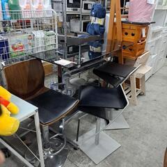 値下げ15,000円‼️美品 激安 ガラスハイカウンター&…