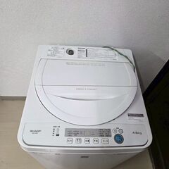 【美品】SHARP  ES-G4E7 全自動洗濯機（4.5kg）2020年製