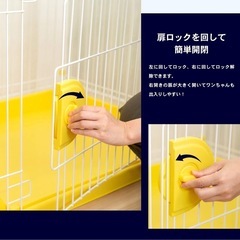 ✨新品未使用✨大きい ペットゲージ約幅90.5cmX奥行66cmX高さ61.3cmの画像