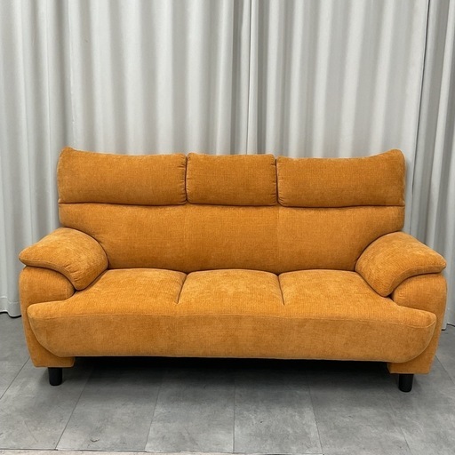 KE-1【新入荷　アウトレット品】ロゼ　3シーターソファ　オレンジ