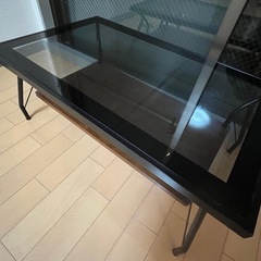 【5/3 14時以降】ガラステーブル（長さ1mほど ）【金額交渉可