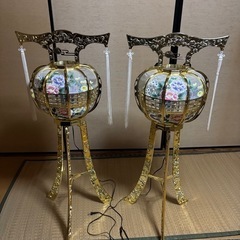 盆提灯　高さ約115cm2個セット