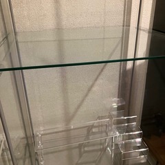 【解体済】IKEA デトルフ ブラック ガラス棚の画像