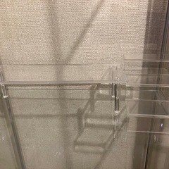 【解体済】IKEA デトルフ ブラック ガラス棚の画像