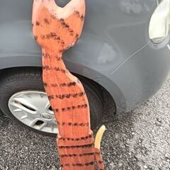 木製 ネコ置物 の画像